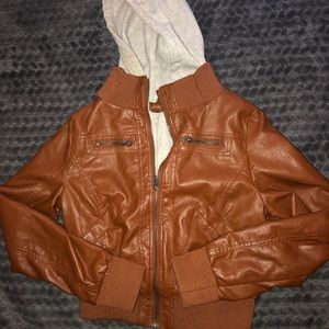 Ambiance Leather Zip up Jacket